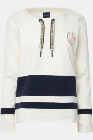 Laurasøn Sweatshirt Sweatshirt Streifen Print Rundhals Langarm - Verkäufer: Popken Fashion Group