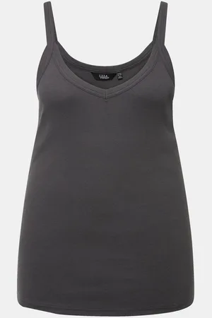 Ulla Popken Longtop Ripptop Slim V-Ausschnitt ärmellos schmale Träger - Verkäufer: Popken Fashion Group