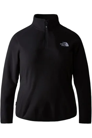 The North Face Fleecejacke PLUS 100 GLACIER FLEECE 1/4 ZIP aus seidenweichem Mikrofleece