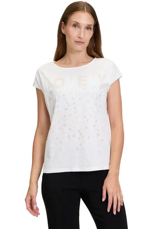 Cartoon Kurzarmshirt Printshirt mit Rundhalsausschnitt (1-tlg) Hotfix