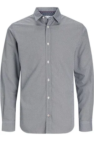 JACK & JONES Longsleeve JJMATHEO PRINT DETAIL SHIRT LS - Verkäufer: RETURN