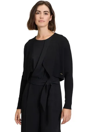 Betty & Co Strickjacke Betty & Co Feinstrickjacke ohne Verschluss (1-tlg) Struktur