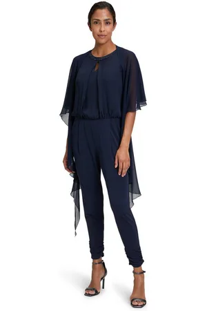 Vera Mont Multifunktionstuch Chiffonstola mit Volant, Nahtführung