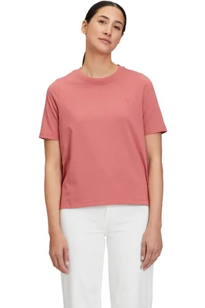 Cartoon Kurzarmshirt Casual-Shirt mit Rundhalsausschnitt (1-tlg) Stickerei