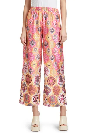 Cartoon Palazzohose Palazzo-Hose mit weitem Bein Material