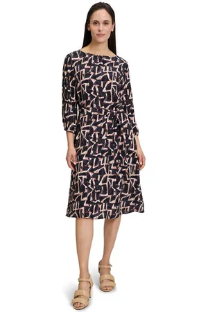Betty & Co Druckkleid Betty & Co Casual-Kleid mit 3/4 Arm Druck