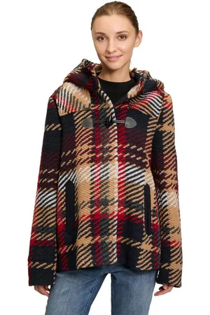 AMBER & JUNE Outdoorjacke Duffle-Jacke mit Kapuze