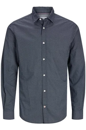 JACK & JONES Longsleeve JJMATHEO PRINT DETAIL SHIRT LS - Verkäufer: RETURN