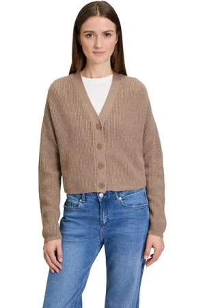 Cartoon Strickjacke Basic-Strickjacke mit V-Ausschnitt (1-tlg) Struktur
