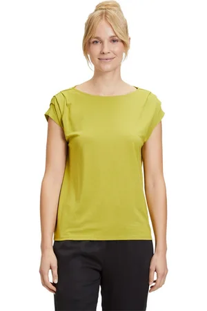 Cartoon Kurzarmshirt Basic Shirt mit überschnittenen Ärmeln (1-tlg) Falten