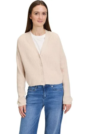 Cartoon Strickjacke Basic-Strickjacke mit V-Ausschnitt (1-tlg) Struktur