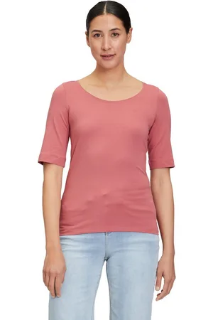Cartoon Kurzarmshirt Basic Shirt mit Rundhalsausschnitt (1-tlg) Form