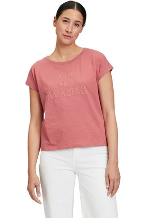 Cartoon Kurzarmshirt Rundhals-Shirt mit Placement (1-tlg) Placement