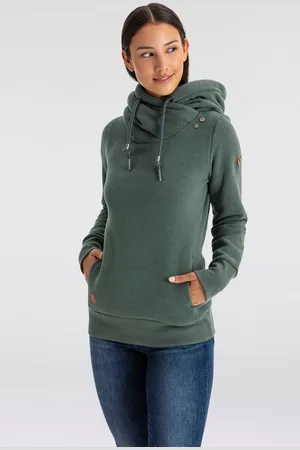 Ragwear Kapuzensweatshirt GRIPYBUTTON Sweater mit rustikalen Kordel-Akzenten