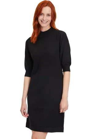 Betty & Co Strickkleid Betty & Co Strickkleid mit Stehkragen Nahtführung