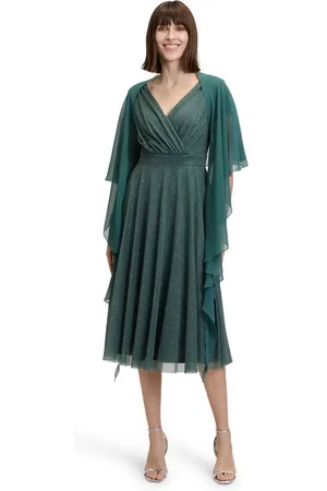 Vera Mont Multifunktionstuch Chiffonstola mit Volant, Nahtführung