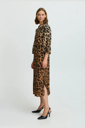 B YOUNG A-Linien-Kleid BYHINVA modisches Webkleid mit Leo-Alloverprint - Verkäufer: meinemarkenmode