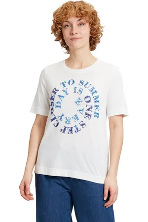 Cartoon Kurzarmshirt Halbarm-Shirt mit Rundhalsausschnitt (1-tlg) Pailletten
