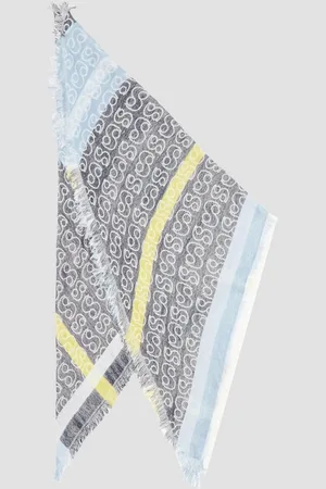 QS by s.Oliver Halstuch Gemusterter Schal aus Viskosemix, Artwork - Verkäufer:
