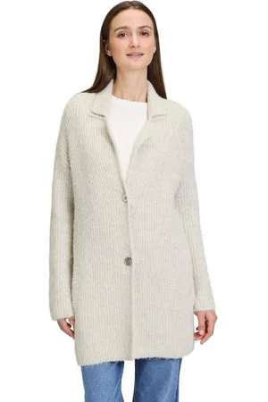 Cartoon Strickjacke Strick-Cardigan mit Reverskragen (1-tlg) Struktur