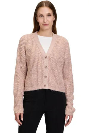 Cartoon Strickjacke Strick-Cardigan mit V-Ausschnitt (1-tlg) Struktur