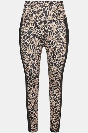 Ulla Popken Leggings Sport-Leggings Leomuster schnelltrocknend recycelt - Verkäufer: Popken Fashion Group