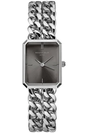 ROSEFIELD Quarzuhr Damenuhr Octagon XS Studio Kettenuhr Grau Silber SGSSS-O78 - Verkäufer: JUWELSTORE.de