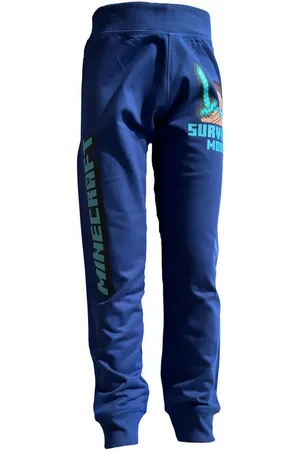 Minecraft Jogginghose Jogginghose in Blau Gr. 116 128 134 140 152 - Verkäufer: coole-fun-t-shirts
