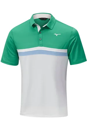 Mizuno Poloshirt Golf Polo Quick Dry Horizon Grün-Weiß Herren M - Verkäufer: Svens Golfshop GmbH