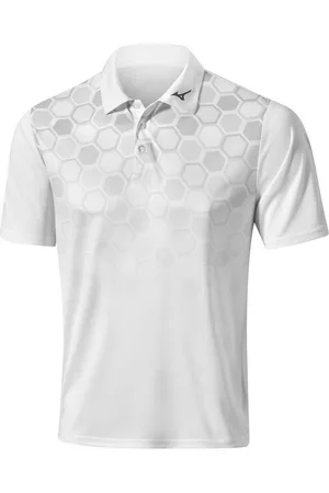 Mizuno Poloshirt Golf Polo Gradient Hexagon Weiß Herren M - Verkäufer: Svens Golfshop GmbH