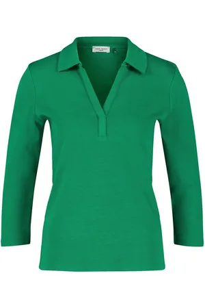 Gerry Weber Langarm-Poloshirt 3/4 Arm Poloshirt aus Baumwolle - Verkäufer: E- Digital GmbH