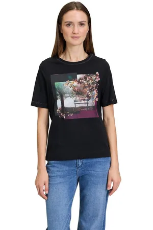 Cartoon Kurzarmshirt Printshirt mit Rundhalsausschnitt (1-tlg) Placement