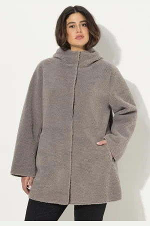 Ulla Popken Parka Teddyjacke A-Linie angeschnittene Kapuze - Verkäufer: Popken Fashion Group