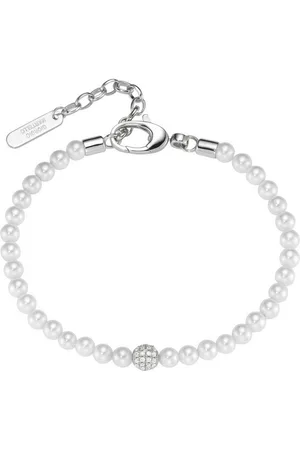 Giorgio Martello Armband mit Zirkonia und Muschelkern-Perlen, Silber 925