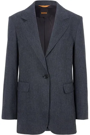 HUGO BOSS Longblazer C_Jasobane in 1-Knopf-Form