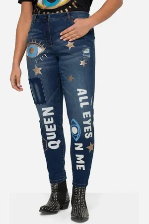 Angel of Style Regular-fit-Jeans Jeans WashOut modische Drucke 5-Pocket - Verkäufer: Popken Fashion Group