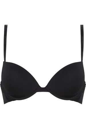 Calvin Klein Push-up-BH PUSH UP PLUNGE mit Logo-Print auf den Trägern