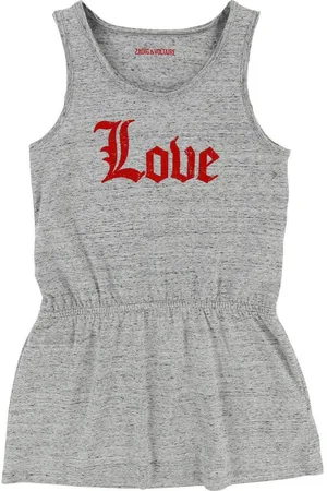 Zadig & Voltaire Shirtkleid Kleid grau LOVE gothic - Verkäufer: coolkids-store