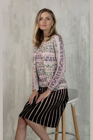 Passioni Strickrock mit und rosa Strickfalten - Verkäufer: Passion Mode