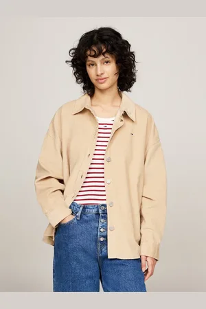 Tommy Hilfiger Outdoorbluse TJW FINE CORD OVERSHIRT aus Feincord, Logo-Flag