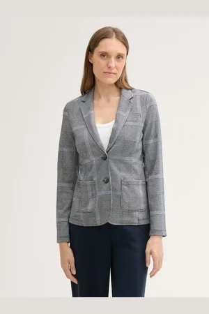 TOM TAILOR Jackenblazer Karierter Blazer mit LENZING™ ECOVERO™ - Verkäufer: