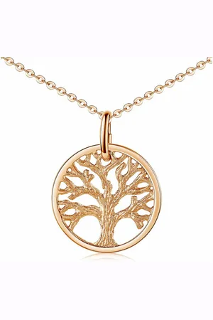 Materia Runder Anhänger Lebensbaum Rosegold vergoldet klein Ø14mm KA-88, Sterlingsilber, rosevergoldet - Verkäufer: Schmuck
