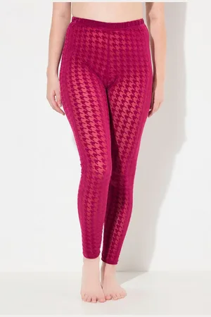 Ulla Popken Feinstrumpfhose Strumpf-Leggings Flockdruck Hahnentritt - Verkäufer: Popken Fashion Group