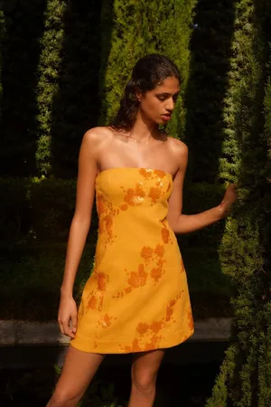 Next Minikleid Bandeau-Minikleid mit Pailletten aus Leinengemisch (1-tlg) - Verkäufer: Germany GmbH