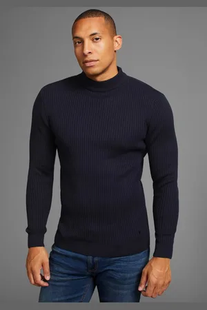 Bruno Banani Stehkragenpullover in Rippstrickoptik