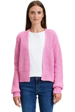 Betty & Co Strickjacke Betty & Co Grobstrickjacke ohne Verschluss (1-tlg) Rippbündchen