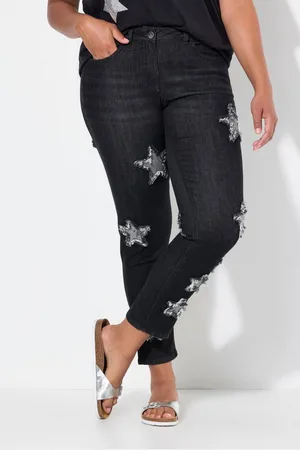 Angel of Style 5-Pocket-Jeans Jeans Straight Fit Sterne 5-Pocket - Verkäufer: Popken Fashion Group