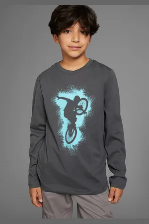 Kidsworld Langarmshirt BIKER, lässiger Druck für Jungen