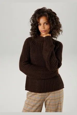Aniston Strickpullover mit Rollkante am Stehkragen