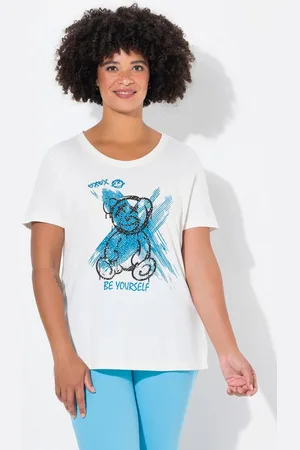 Angel of Style T-Shirt T-Shirt Boxy Fit Teddy-Motiv Halbarm - Verkäufer: Popken Fashion Group
